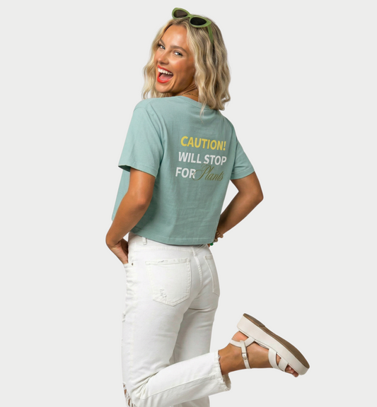 Women’s Boxy Tee - Will Stop for Plants Tee Shirt
